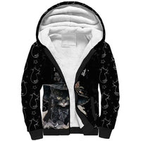 Single Day Sherpa Hoodie I Am Not Single I Have A Cat - Wonder Print Shop