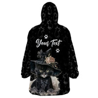 Single Day Wearable Blanket Hoodie I Am Not Single I Have A Cat - Wonder Print Shop