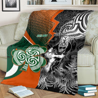 new-zealand-and-ireland-rugby-blanket-silver-fern-with-shamrock-2023-world-cup