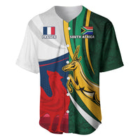 South Africa and France Rugby Baseball Jersey Springbok With Le XV de France 2023 World Cup - Wonder Print Shop