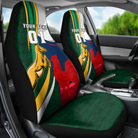 South Africa and France Rugby Car Seat Cover Springbok With Le XV de France 2023 World Cup - Wonder Print Shop