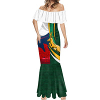 South Africa and France Rugby Mermaid Dress Springbok With Le XV de France 2023 World Cup - Wonder Print Shop