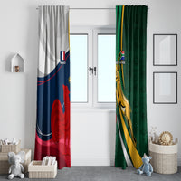 South Africa and France Rugby Window Curtain Springbok With Le XV de France 2023 World Cup - Wonder Print Shop