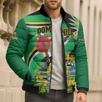 Personalized Dominica Bomber Puffer Jacket Nature Island of the Caribbean - Wonder Print Shop