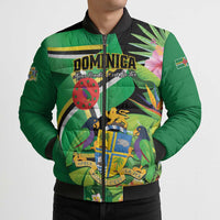 Personalized Dominica Bomber Puffer Jacket Nature Island of the Caribbean - Wonder Print Shop