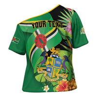 Personalized Dominica Cross Shoulder Shirt Nature Island of the Caribbean - Wonder Print Shop