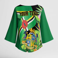Personalized Dominica Kimono Sleeve Blouse Nature Island of the Caribbean - Wonder Print Shop