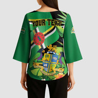 Personalized Dominica Kimono Sleeve Blouse Nature Island of the Caribbean - Wonder Print Shop