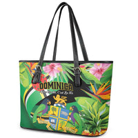 Dominica Leather Tote Bag Nature Island of the Caribbean - Wonder Print Shop