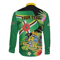 Personalized Dominica Long Sleeve Button Shirt Nature Island of the Caribbean - Wonder Print Shop