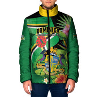 Personalized Dominica Padded Jacket Nature Island of the Caribbean - Wonder Print Shop