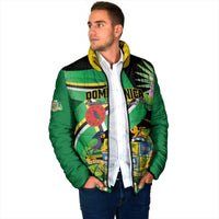 Personalized Dominica Padded Jacket Nature Island of the Caribbean - Wonder Print Shop