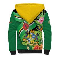 Personalized Dominica Sherpa Hoodie Nature Island of the Caribbean - Wonder Print Shop