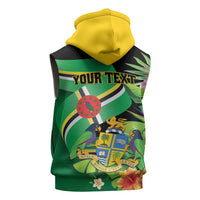 Personalized Dominica Sleeveless Hoodie Nature Island of the Caribbean - Wonder Print Shop