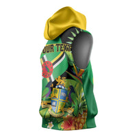 Personalized Dominica Sleeveless Hoodie Nature Island of the Caribbean - Wonder Print Shop