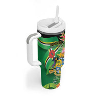 Personalized Dominica Tumbler With Handle Nature Island of the Caribbean - Wonder Print Shop