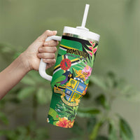 Personalized Dominica Tumbler With Handle Nature Island of the Caribbean - Wonder Print Shop