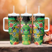Personalized Dominica Tumbler With Handle Nature Island of the Caribbean - Wonder Print Shop