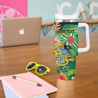 Personalized Dominica Tumbler With Handle Nature Island of the Caribbean - Wonder Print Shop