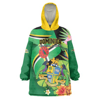 Personalized Dominica Wearable Blanket Hoodie Nature Island of the Caribbean - Wonder Print Shop