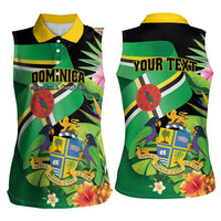 Personalized Dominica Women Sleeveless Polo Shirt Nature Island of the Caribbean - Wonder Print Shop