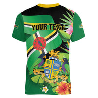 Personalized Dominica Women V-Neck T-Shirt Nature Island of the Caribbean - Wonder Print Shop