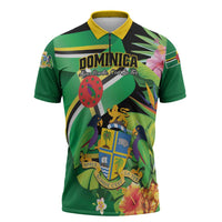 Personalized Dominica Zipper Polo Shirt Nature Island of the Caribbean - Wonder Print Shop