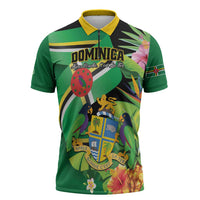 Personalized Dominica Zipper Polo Shirt Nature Island of the Caribbean - Wonder Print Shop
