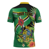 Personalized Dominica Zipper Polo Shirt Nature Island of the Caribbean - Wonder Print Shop