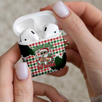 Funny Santa Claus Says Six Seven AirPods Case Christmas Houndstooth Pattern - Wonder Print Shop
