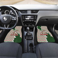 Funny Santa Claus Says Six Seven Car Mats Christmas Houndstooth Pattern - Wonder Print Shop