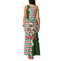 Funny Santa Claus Says Six Seven Family Matching Tank Maxi Dress and Hawaiian Shirt Christmas Houndstooth Pattern - Wonder Print Shop