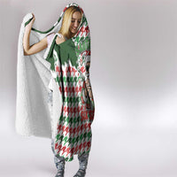 Funny Santa Claus Says Six Seven Hooded Blanket Christmas Houndstooth Pattern - Wonder Print Shop