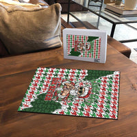 Funny Santa Claus Says Six Seven Puzzle Christmas Houndstooth Pattern - Wonder Print Shop