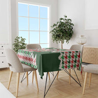 Funny Santa Claus Says Six Seven Tablecloth Christmas Houndstooth Pattern - Wonder Print Shop