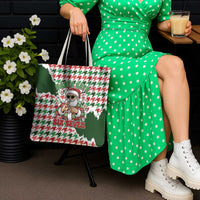 Funny Santa Claus Says Six Seven Tote Bag Christmas Houndstooth Pattern - Wonder Print Shop