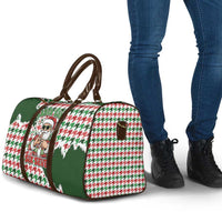 Funny Santa Claus Says Six Seven Travel Bag Christmas Houndstooth Pattern - Wonder Print Shop