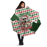 Funny Santa Claus Says Six Seven Umbrella Christmas Houndstooth Pattern - Wonder Print Shop