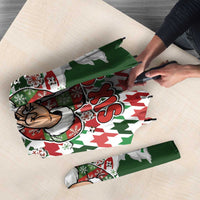 Funny Santa Claus Says Six Seven Umbrella Christmas Houndstooth Pattern - Wonder Print Shop