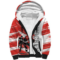 Custom Canada Hockey Sherpa Hoodie Canada Owns Hockey - Wonder Print Shop