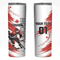 Custom Canada Hockey Skinny Tumbler Canada Owns Hockey - Wonder Print Shop