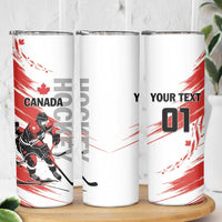 Custom Canada Hockey Skinny Tumbler Canada Owns Hockey - Wonder Print Shop