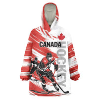 Custom Canada Hockey Wearable Blanket Hoodie Canada Owns Hockey - Wonder Print Shop