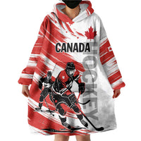 Custom Canada Hockey Wearable Blanket Hoodie Canada Owns Hockey - Wonder Print Shop