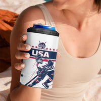 Custom USA Hockey 4 in 1 Can Cooler Tumbler Team USA Champions - Wonder Print Shop
