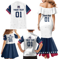 Custom USA Hockey Family Matching Mermaid Dress and Hawaiian Shirt Team USA Champions - Wonder Print Shop