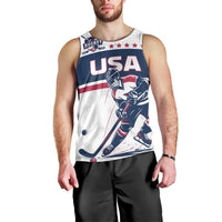 Custom USA Hockey Men Tank Top Team USA Champions - Wonder Print Shop