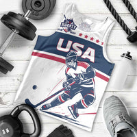 Custom USA Hockey Men Tank Top Team USA Champions - Wonder Print Shop