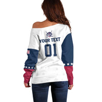 Custom USA Hockey Off Shoulder Sweater Team USA Champions - Wonder Print Shop