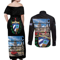 Cuba El Capitolio Couples Matching Off Shoulder Maxi Dress and Long Sleeve Button Shirt Where My Story Begin - Wonder Print Shop